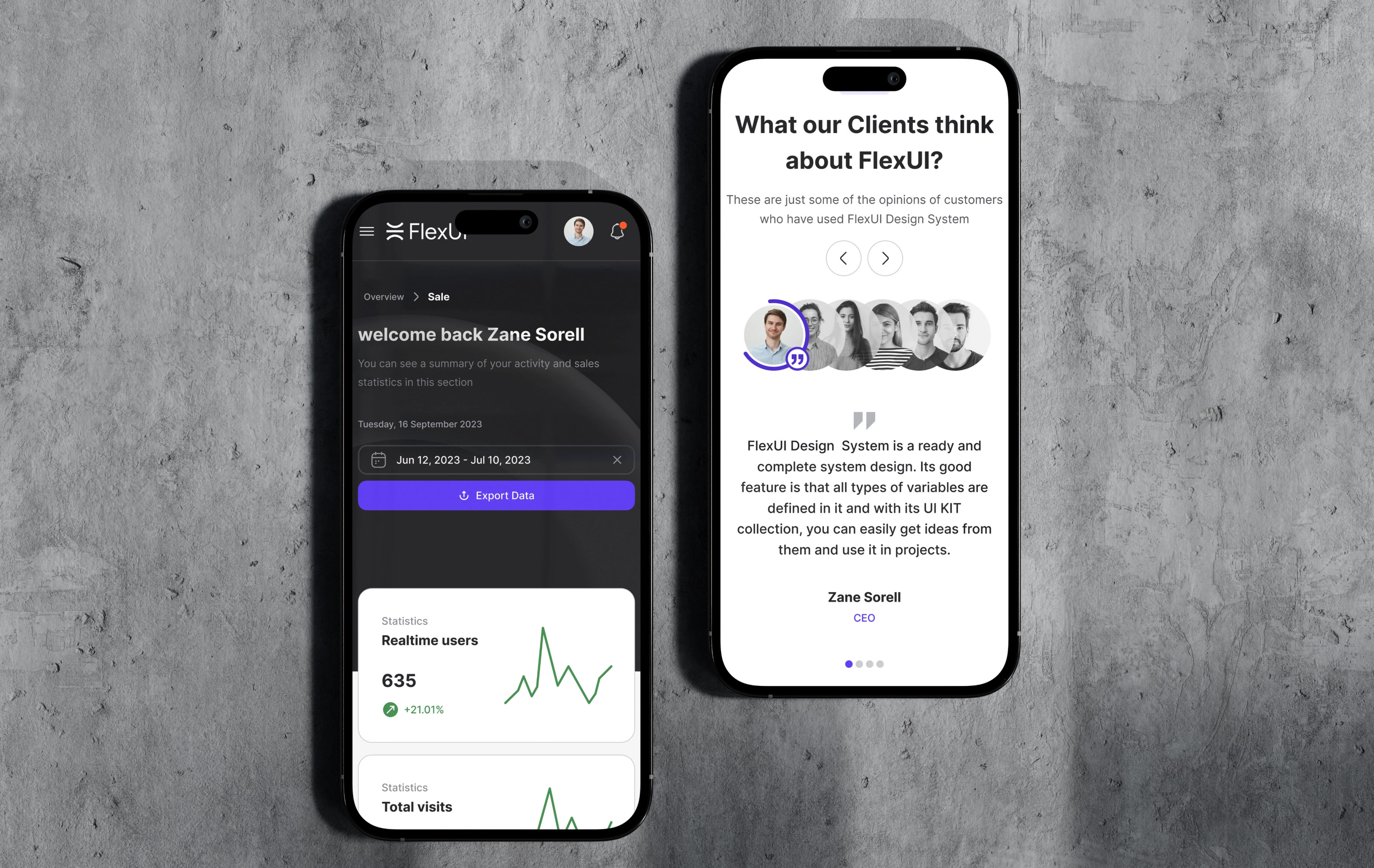 flex ui design - mobile